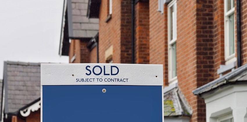 We perform house clearances professionally and carefully A sold sign outside a house