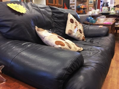 Our Birstall Furniture Shop has a wide range of items on offer. A view of high quality used sofa in our Birstall Furniture Shop
