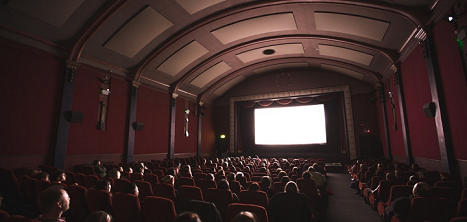 A packed theatre.