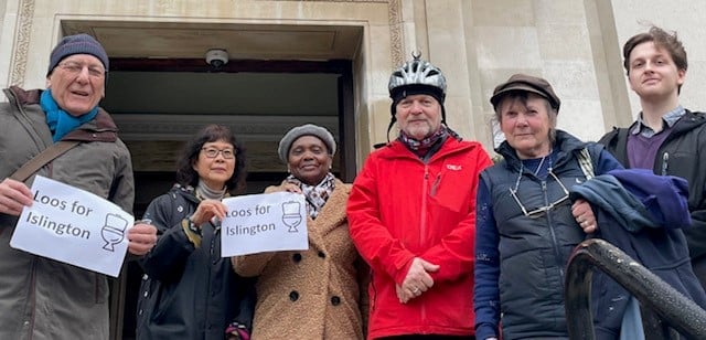 Groups on steps of Islington council 