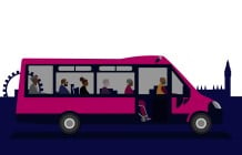 Illustration of Dial-a-Ride bus