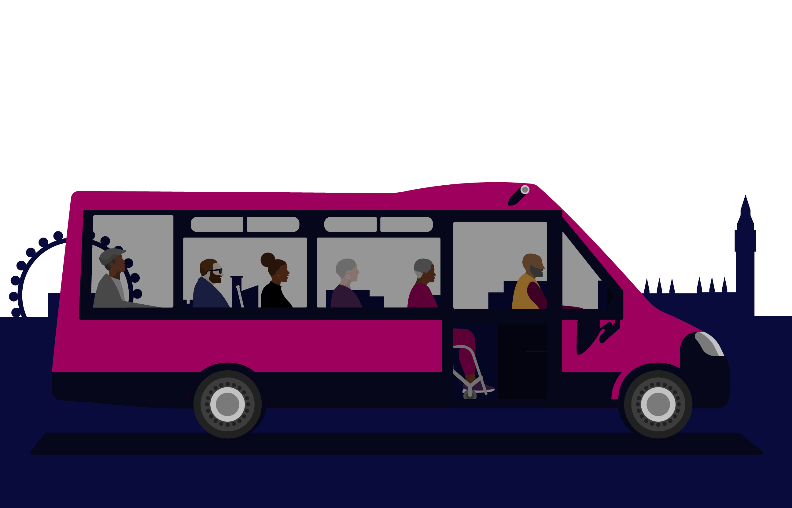 Illustration of Dial-a-Ride Bus