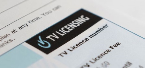 partial image of a TV licence bill