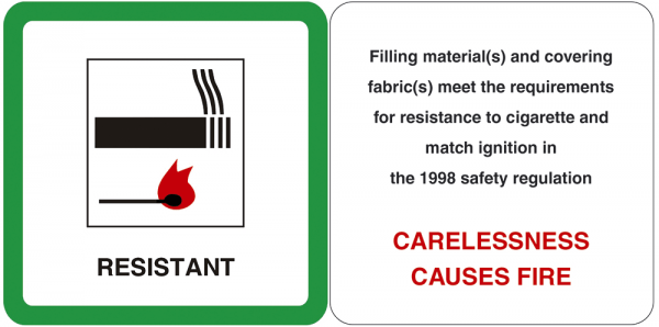 Fire resistant label - Carelessness causes fire