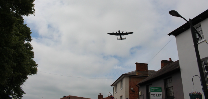 A Lancaster Bomber did a flypast - wow!