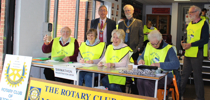 Some of the MK Rotary Club team and the Mayor of Milton Keynes