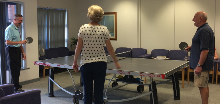 Pat re-discovers he is pretty good at table tennis! 