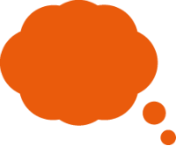 Icon of an orange thought bubble