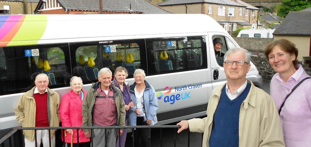 Age UK North Craven minibus with clients