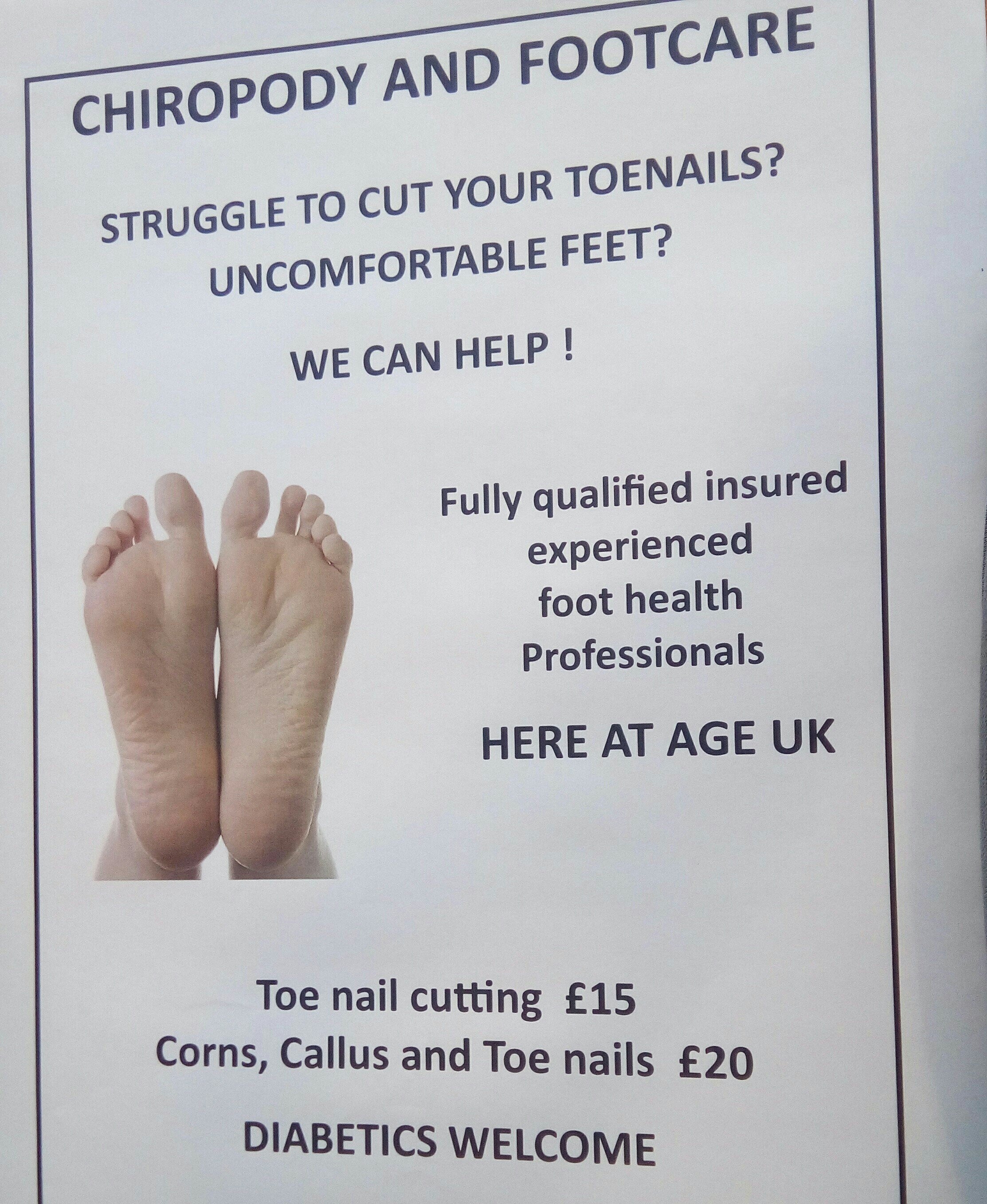 Age UK NE Lincs Footcare service