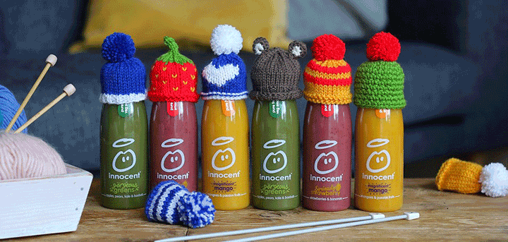 Bottles with hats