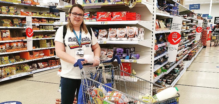 Caitlin shopping