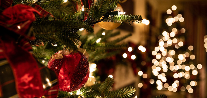 Christmas tree and baubles