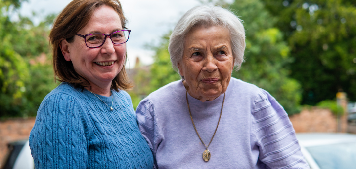 Older lady and carer