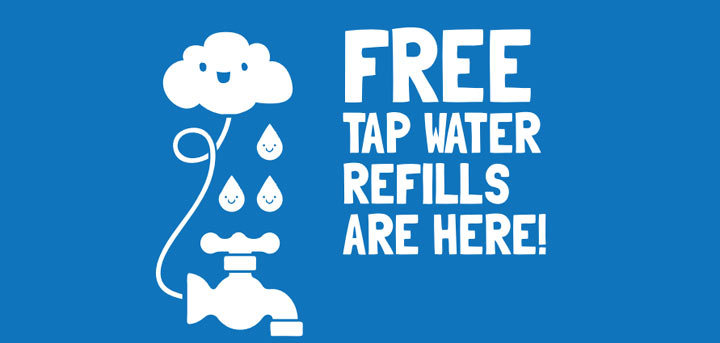 Free tap water refills