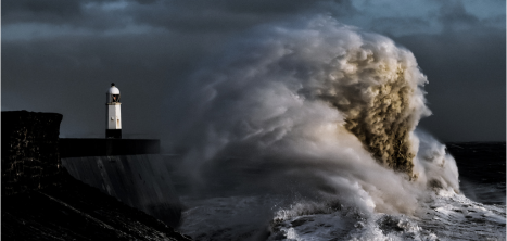 Stormy sea