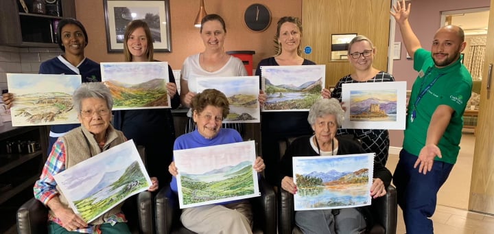 Residents and staff enjoyed a special art class