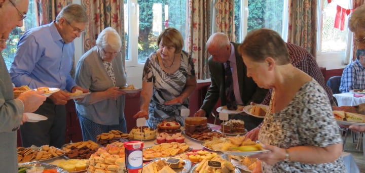 A delicious buffet was provided by the students