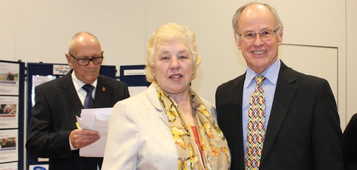 The Mayor of Daventry Cllr Lynn Jones with our trustee Barry Lilley