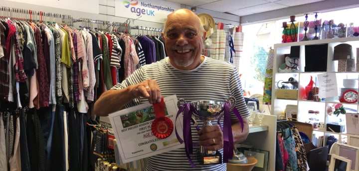 Volunteer Rod with the awards