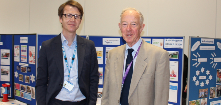 Toby Sanders of the Northampton CCG with trustee Robert Wootton.