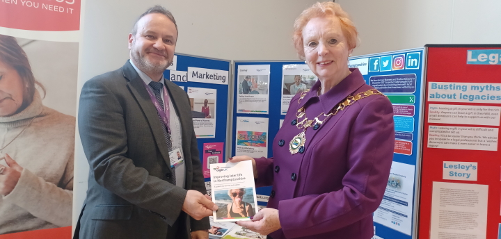 Roger Harris with Cllr Barbara Jenney.