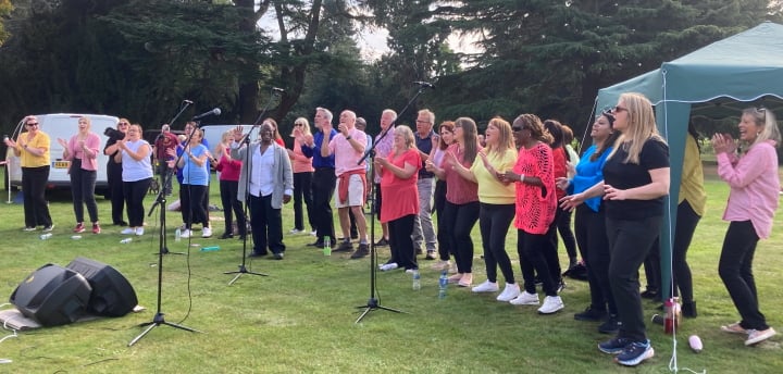 The fantastic choir raised all our spirits on the day!