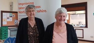 Maureen and June in Kingsthorpe.