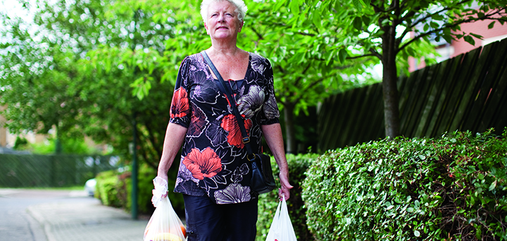 Woman holding shopping bags