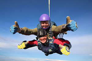 Cindy parachute jump