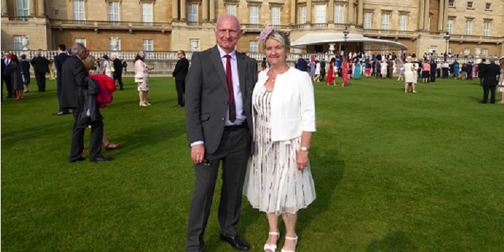 James and Nikki at Buckingham Palace
