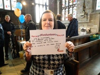 The Big Walk 2017 - walkers outside The Minster