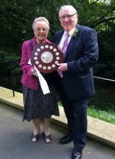Pat Pardoe and Keith Stringer with the award