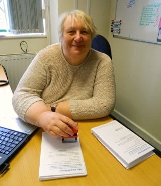 EngAge Rotherham volunteer Kathy on the phone