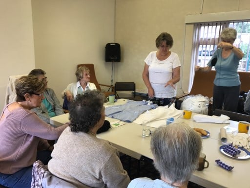 Redwood group getting started with their Dorothy scarecrow