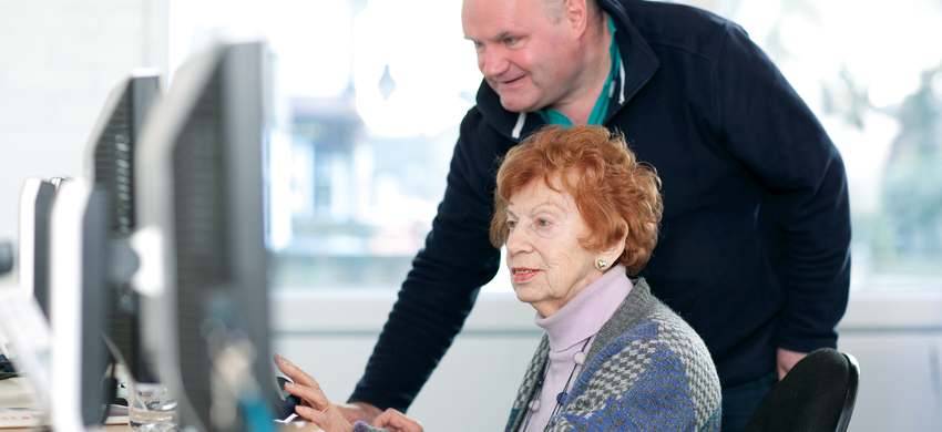 Computer class at Age UK Sheppey