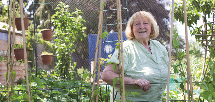 Woman in an allotment