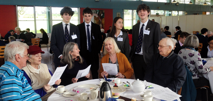 Shrewsbury School pupils organised a tea party for local older people