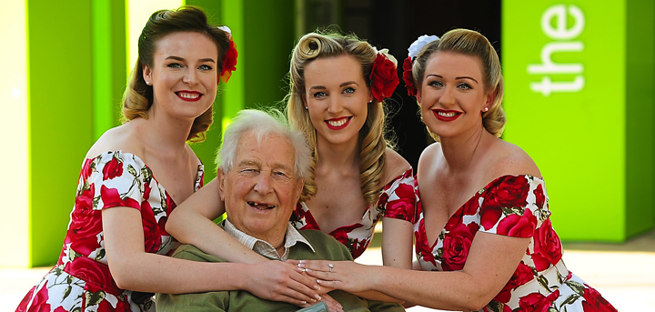 The Bluebird Bells with audience member John Atkins (photo courtesy of Shropshire Star)