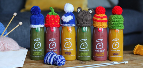 Behatted bottles for the Big Knit