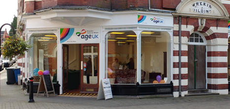 Age UK Shropshire Telford & Wrekin's charity furniture shop in Wellington
