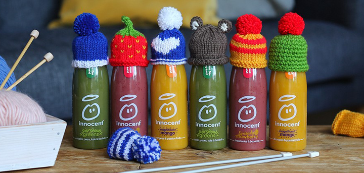 Behatted bottles for the Big Knit