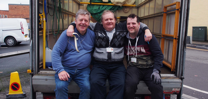 Age UK Shropshire Telford & Wrekin volunteers Barry, Anthony and Dan