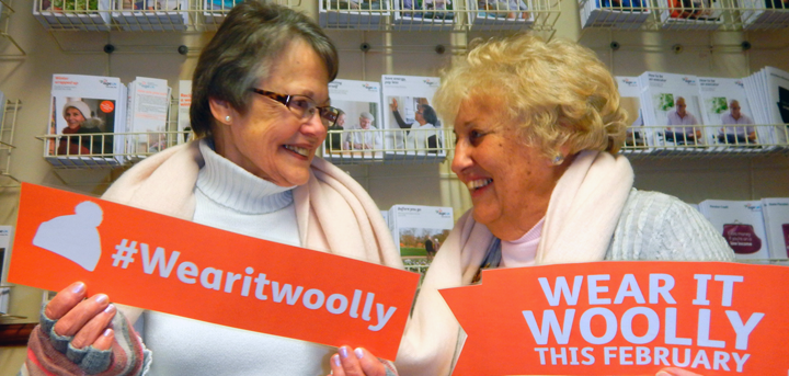 Age UK Shropshire Telford & Wrekin volunteers taking part in Wear it Woolly
