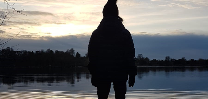 Photo competition entry: figure by a lake