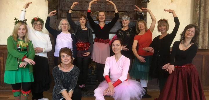 Philippa Price with Age UK Shropshire Telford & Wrekin's ballet group