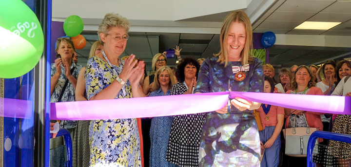 Claire Clackett DL cutting the ribbon to open our new office