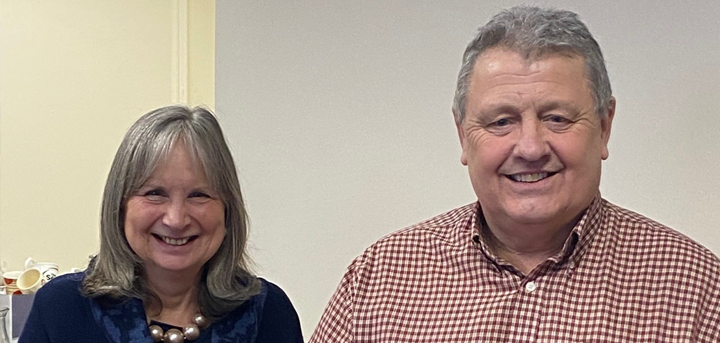 Susan Stefiuk and John Hughes of Age UK Shropshire Telford & Wrekin