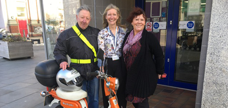 Bryan Morris with Catherine McCloy and Gina Spencer from Age UK Shropshire Telford & Wrekin