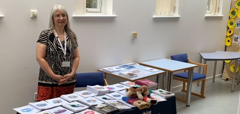 Karen Rawlings from Age UK Shropshire Telford & Wrekin at an information and advice drop-in session